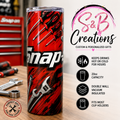 Snap-On Inspired Tool Tumbler – 20oz Stainless Steel Skinny Tumbler
