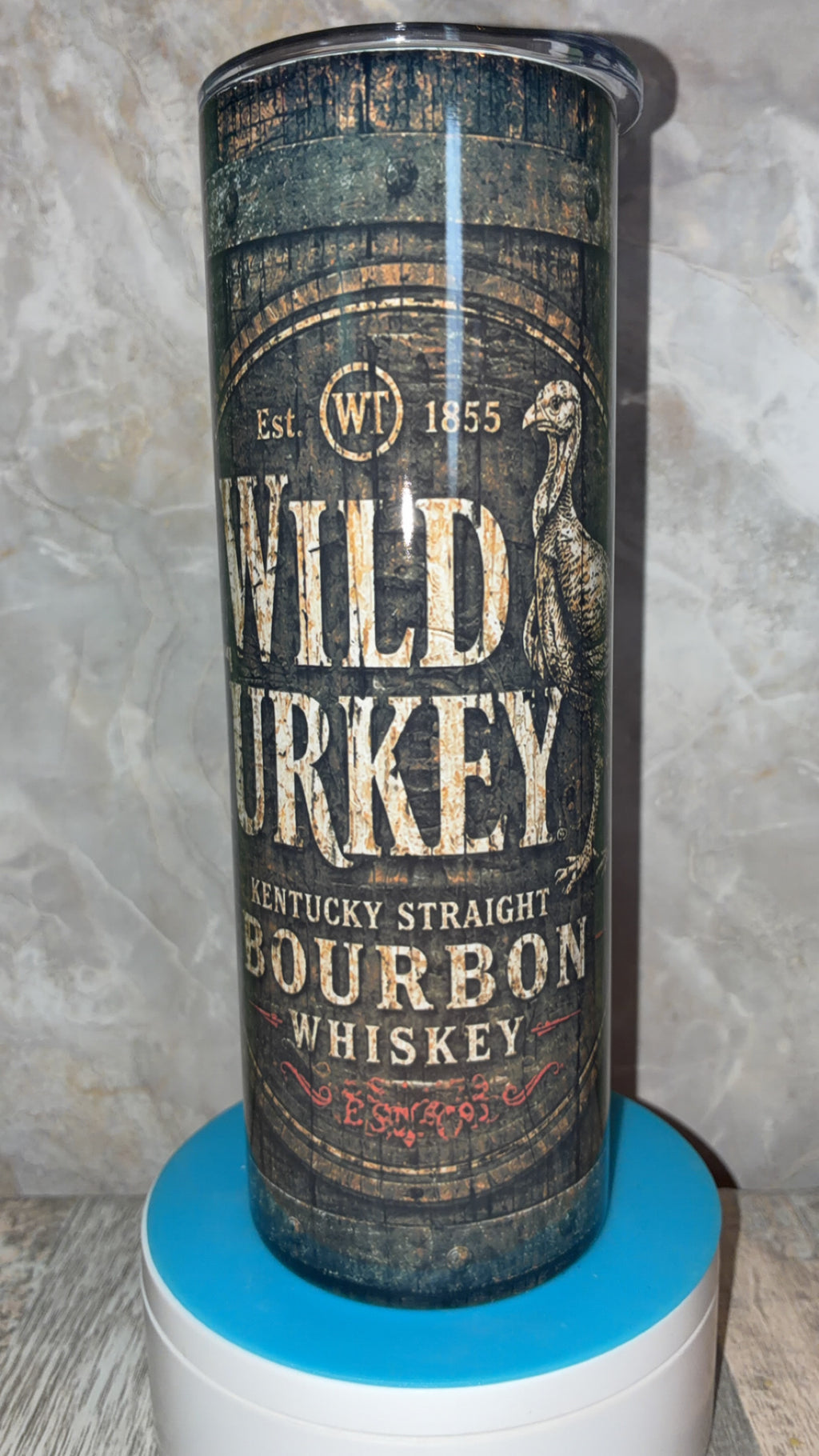 Wild Turkey Bourbon Whiskey Tumbler – Rustic Vintage 20oz Skinny Tumbler